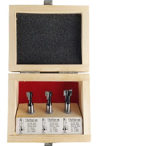 STIER T-Nutfräser-Set 3-teilig für M5, M6 und M8 Schrauben von STIER