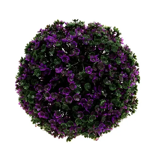 Deko-Kugel Lila Pflanzenkugel Ø15cm künstlich Blüten