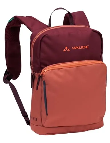 Vaude Kinder Minnie 5 Rucksack 5L, rot - Wanderrucksack für Kinder, umweltfreundlich, mit anatomisch geformten, gepolsterten Schultergurten für maximalen Tragekomfort und wasserabweisendem Material.