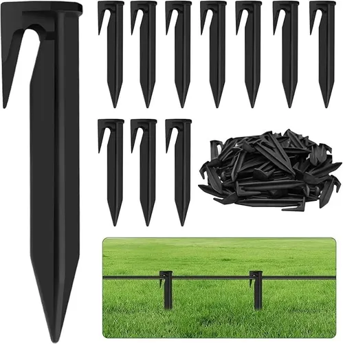 Produktbild Pack of 100 Pegs for Robotic Lawnmower Boundary Cables, Ground Hooks for Attachi