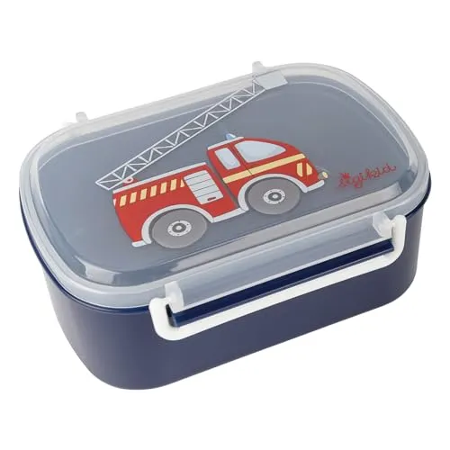 sigikid 25408 Brotdose Feuerwehr Lunchbox mit Einsatz und Bügelverschluss, BPA-frei, sicher, leicht, empfohlen für Kinder ab 1 Jahr