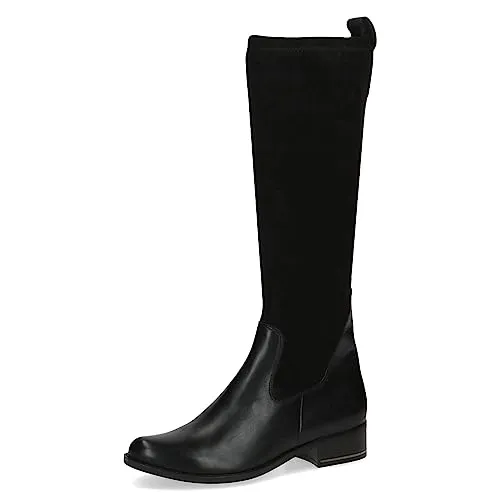 CAPRICE Damen Hohe Stiefel mit Absatz - Schwarz (Black Comb), 40.5 EU - Wanderschuhe mit AIRMOTION-Technologie für optimalen Komfort und perfekte Passform, ideal für jeden Anlass dank individuellem Stretchanteil.