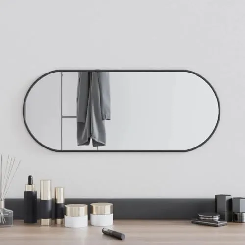 Produktbild vidaXL Wandspiegel Schwarz 60x25 cm Oval