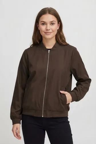 Vila Blouson VIPAPAYA L/S Bomber Jacket - Braun M (38) - Modischer Blouson in Coffee Bean, ideal für jeden Tag. Pflegeleichtes Material mit Rippkragen und Eingrifftaschen, perfekt für einen lässigen Look.