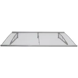 TRUTZHOLM Vordach für Haustür aus Aluminium und Polycarbonat 190 x 100 cm