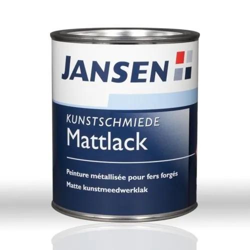Jansen Kunstschmiede-Mattlack schwarz 2,5l - Hochwertiger Mattlack für Kunstschmiedearbeiten, ideal für Metalloberflächen und sorgt für eine langlebige, matte Finish.