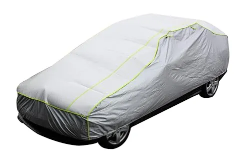 PETEX Hagelschutzplane, Autoabdeckplane, Größe XXL, ca. 571 x 203 x 119 cm, Silber