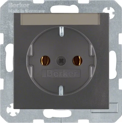 Berker Steckdosen Schwarz von Berker Schuko-Steckd.anth/matt Steckdosen