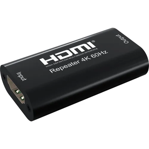 Techly HDMI2.0 Repeater 4K - Signalverstärker für 40 Meter - A/V-Repeater, -Konverter, Dosen mit 4K Unterstützung für verlustfreie Signalübertragung über 40 Meter, ideal für Heimkino-Setups.