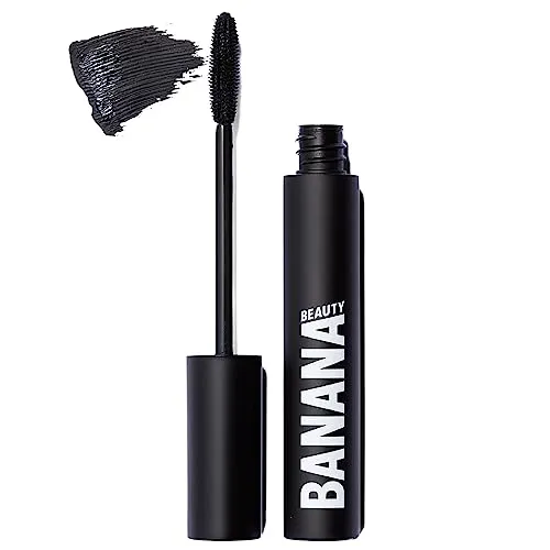 Banana Beauty vegane Mascara schwarz (No limitsss) – intensiver und langanhaltender Augen Make-up Look – für lange und definierte Wimpern