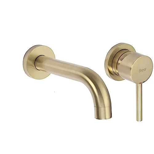 Rea Lungo Mattgold Einbau-Waschtischarmatur in gold von REA