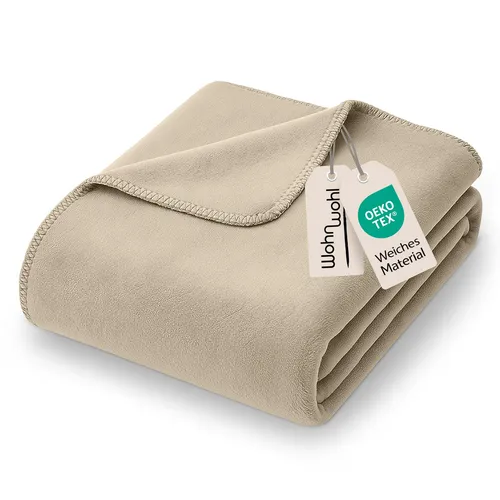 ® Kuscheldecke 150x200cm • Weiche Tagesdecke • Sofadecke • Wohndecke • Schlaf...
