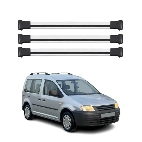 OMAC Dachträger für VW Caddy 2003-2020 - Dachgepäckträger aus leichtem, wasserbeständigem Aluminium mit aerodynamischem Design. Ideal für Fahrrad- und Skiträger, abnehmbar und multifunktional für alle Reisebedürfnisse.