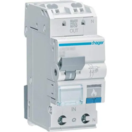 Hager Fehlerlichtbogen-Schutzeinrichtung AFDD ARC910D - Brandschutzschalter 1P+N 10A - Miniaturschutzschalter mit innovativer Fehlerlichtbogen-Schutzeinrichtung, schützt zuverlässig vor elektrischen Bränden und ist ideal für Neubau und Nachrüstung.