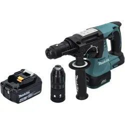 Makita DHR 243 M1 Akku Bohrhammer 18 V SDS plus - Akkubohrhammer mit 18 V Leistung und 4 Ah Lithium-Ionen Akku, ideal für präzise Bohr- und Meißelarbeiten ohne Kabelsalat.
