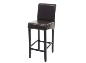 MCW Barhocker C33 Braun mit Dunklen Beinen aus Leder in braun von MCW