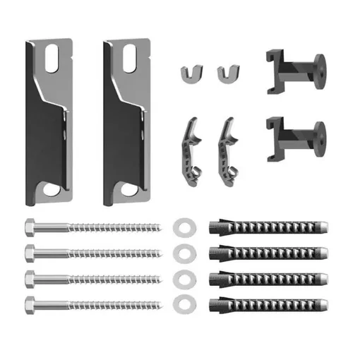 Kermi Wandkonsolen-Set kurz für Flachheizkörper/Heizwände Verzinkt Wandabstand 40mm, Einhängepunkt 33mm ZB02640006