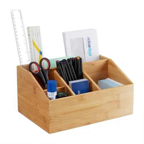 Tischorganizer bambus Bürobedarf Schreibtisch Organizer Desktop Aufbewahrung