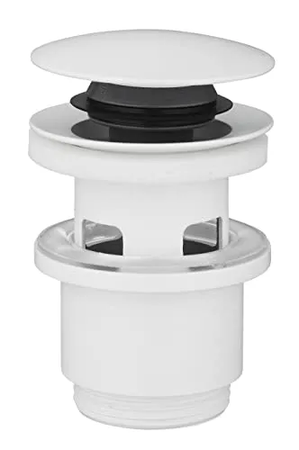 Edouard Rousseau Ablaufgarnitur mit Überlauf, Weiß