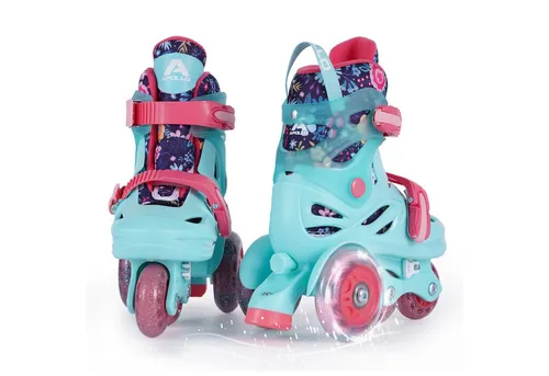 Apollo Rollschuhe Verstellbare Hybrid-Rollschuhe Kinder, Größe 26-30, ideal für Anfänger, mit LED-Rollen, stabil & farbenfroh