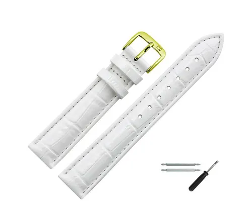 MARBURGER Uhrenarmband 18mm Leder Alligator Prägung