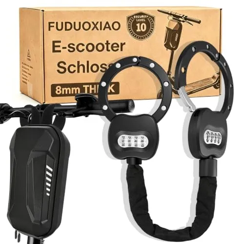 E-Scooter Schloss 8mm – Hochsicherheits Handschellenschloss mit Passwort