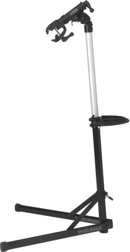 PRO Repair Stand Black - Fahrrad-Montageständer, leichter Aluminiumrahmen, max. Höhe 162 cm, inkl. Transporttasche und Werkzeugablage – perfekt für Reparaturen unterwegs!