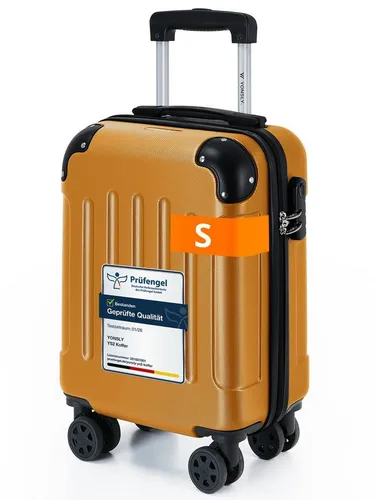 YONSLY Gepäck Suitcase Reisekoffer S, Orange