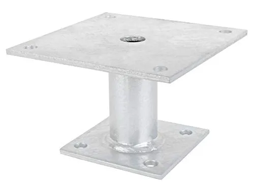 Alberts 219819 Pfostenträger | zum Aufschrauben | feuerverzinkt | 150 x 150 mm | Rohrlänge 100 mm