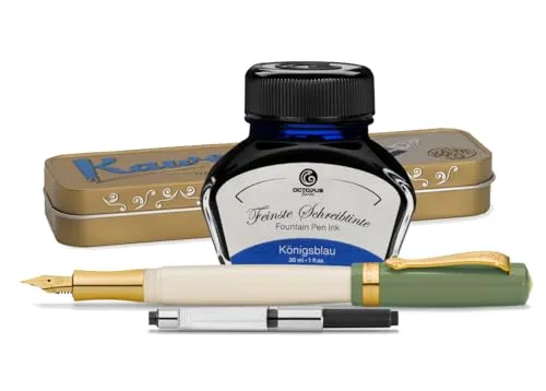 Kaweco Student Füllhalter Set - Füller-Set in elegantem Metalletui mit 30 ml hochwertiger Tinte, ideal für Liebhaber edlen Schreibens. Made in Germany – perfekt für stilvolle Geschenke!