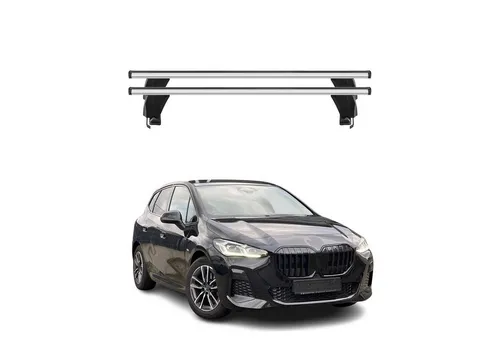 OMAC Dachträger für BMW 2er U06 Active Tourer (2021-2025) - Leichtgewichtiger Alu-Träger mit T-Nut-System - Praktischer und abnehmbarer Dachträger aus eloxiertem Aluminium, City-Crash-getestet und mit 50 kg Traglast. Ideal für die sichere Montage von Zubehör wie Fahrradträgern.