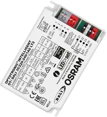 LEDVANCE LED-Konverter 350...1050mA, 35W OTiDALI352202401A0LT - Leuchtstoffröhren - Hochwertiger DALI-LED-Treiber mit bis zu 100.000 h Lebensdauer und flexiblem Dimmen von 1-100%. Ideal für effiziente Beleuchtungslösungen in verschiedenen Anwendungen.