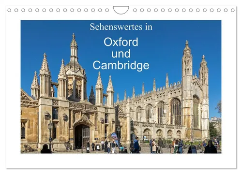 Sehenswertes in Oxford und Cambridge (Wandkalender 2026 DIN A4 quer), CALVENDO M