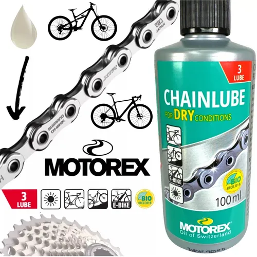 Motorex Fahrrad MTB Road Ebike Kettenöl Dry Lube Trocken Schmierstoff 100ml
