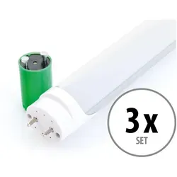 Showlite LED Röhre T8W24K45F-1500 - 3er Set Tageslichtweiß - Energiesparlampen mit 1500mm Länge, 2300 Lumen Helligkeit und 24W Leistung. Ideal für helle, natürliche Beleuchtung in Büro und Zuhause.