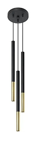 Sollux Pendelleuchte MOZAICA 3P – Elegante Esstischlampe in Schwarz und Gold - Lampen: Minimalistisches Design mit 3 Lichtquellen, ideal für Küche, Flur oder Wohnzimmer. Einfach zu reinigen und zeitlos schön.