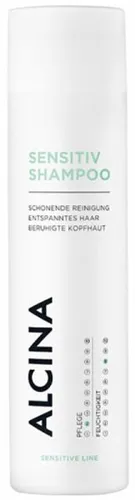 Alcina Sensitiv-Shampoo 250 ml – Sanfte Pflege für empfindliche Kopfhaut - ALCINA Sensitive Shampoo (250 ml) – Ideal für empfindliche Kopfhaut. Beruhigt mit Aloe Vera und Bisabolol, reinigt sanft und spendet Feuchtigkeit. Perfekt für die tägliche Anwendung.