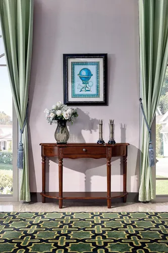 Konsolentisch aus Holz im Art déco Stil - Eleganter Konsolentisch für das Wohnzimmer, ca. 120 x 40 x 77,5 cm, mit 1 Schublade und stabiler Holzbauweise. Ideal für stilvolle Akzente und zusätzlichen Stauraum.