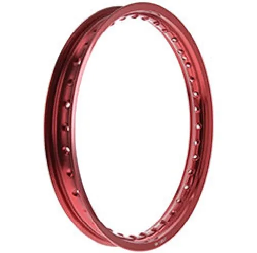 Alufelge 1,60x17 - 36 Loch - rot eloxiert und poliert - S53OR, S83OR