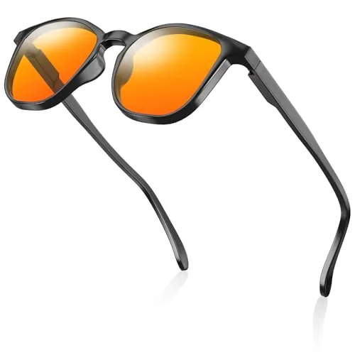 SURFOU Blaulichtfilter Brille Herren, Blaulicht Blue Light Blocker Gaming Glasses, Blaufilter Gegen Blaulicht-brille, Blueblocker Blaulichtfilterbrille mit Bluelight Filter