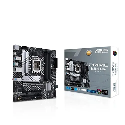 ASUS PRIME B660M-A D4-CSM - Business Mainboard für Intel LGA 1700, ultraschnelle PCIe 4.0 Konnektivität und optimale Speicherübertaktung für Unternehmen