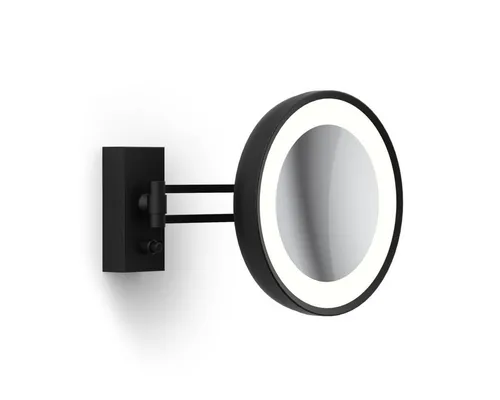 Decor Walther Kosmetikspiegel BS 36 - Schminkspiegel mit 3-fach Vergrößerung und integrierter LED-Beleuchtung für perfekte Lichtverhältnisse, ideal für präzises Make-up und Hautpflege.