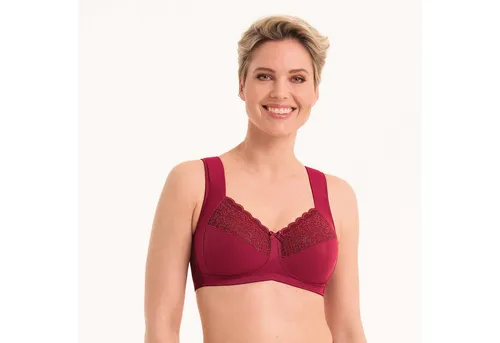 Anita Havanna Comfort Soft Bra Rot F 105 Damen - Funktionsunterwäsche – Bügelloser Soft-BH mit dreigeteilten Cups für optimalen Halt und luxuriösen Tragekomfort. Ideal für jeden Tag!