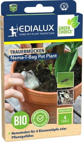Produktbild Edialux Nematoden T-Bag Pot Plant gegen Trauermücken 4 Pads