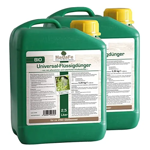 HaGaFe Bio Universal Flüssigdünger Blattdünger Universaldünger Dünger f. a. Kulturen (5 L (2 x 2,5 L))