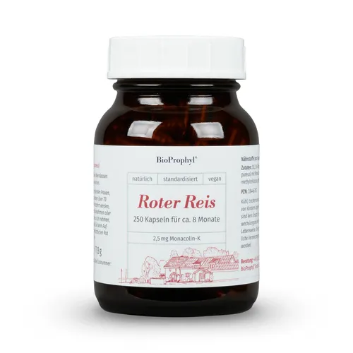 Produktbild BioProphyl® Roter Reis 2,5 mg Monacolin-K | 250 pflanzliche Kapseln