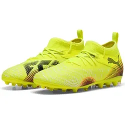 PUMA Future 8 Match MG JR Fussballschuh, Yellow ALERT Black-Sun Struck, 32 EU - Fußballschuhe für Jungen mit innovativem Design für optimale Ballkontrolle und Traktion auf dem Platz.