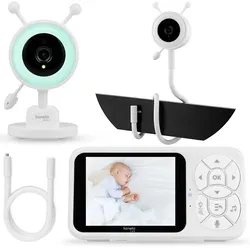 lionelo Video-Babyphone BABYLINE 3.4 – Multifunktionale Babyüberwachung - Multifunktionales Babyphone mit klarem 3,5
