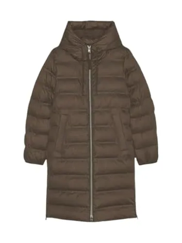 Marc OߴPolo Denim Damen Daunenmantel mit Kapuze leicht, Grün (Pineneedle), S