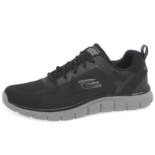 Skechers Herren Track BROADER Sneakers, Schwarz, 47.5 EU - Herren-Sneaker aus strapazierfähigem Material, ideal für sportliche Aktivitäten und den täglichen Gebrauch.